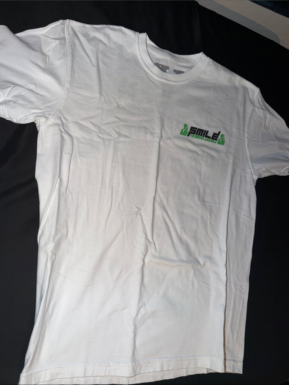 VLONE White Short Sleeve Tee with Green Chest Logo